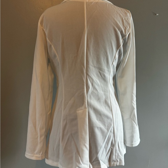 SHEIN White Tailored Blazer with Notched Lapels(BRAND NEW) - Picture 3 of 4